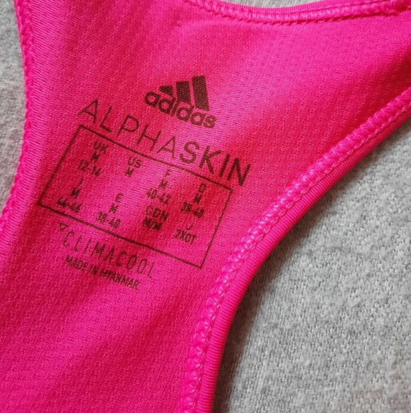 Adidas Alpha Skin Pink Sports Bra - Picture 4 of 6